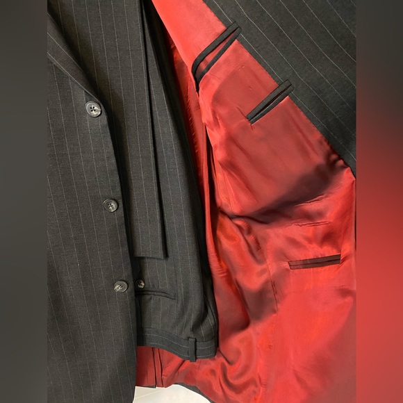 KENNETH COLE - mens blk pinstripe 2pc suit - Picture 6 of 7